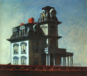  Hopper Art - maison par le chemin de fer Edward Hopper